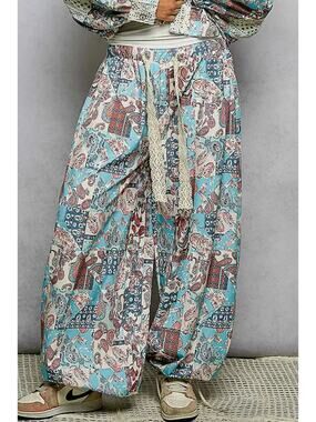 POL Paisley Casual Jogger Pants